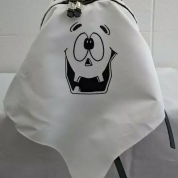 SS20 MOSCHINO Couture Jeremy Scott White Pumpkin Face Ghost Backpack Trick/Chic main image 4